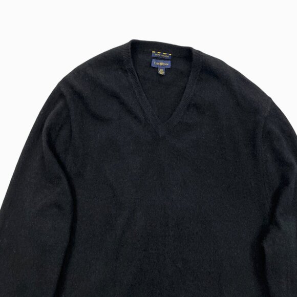 Charter Club Men's Black 2-Ply Cashmere V-Neck Sweater Size 2XL XXL - Picture 2 of 6